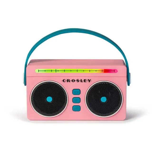 Crosley Mini Boombox bluetooth-högtalare Flamingo bärbar