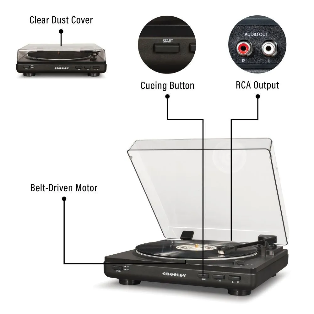 Crosley T400 skivspelare automatisk vit Bluetooth RIAA