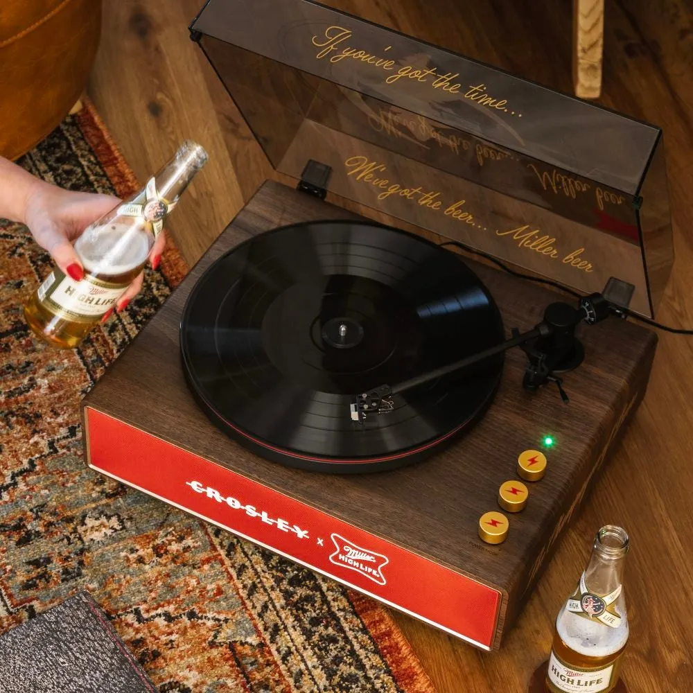 Crosley Miller Stave skivspelare valnöt RIAA