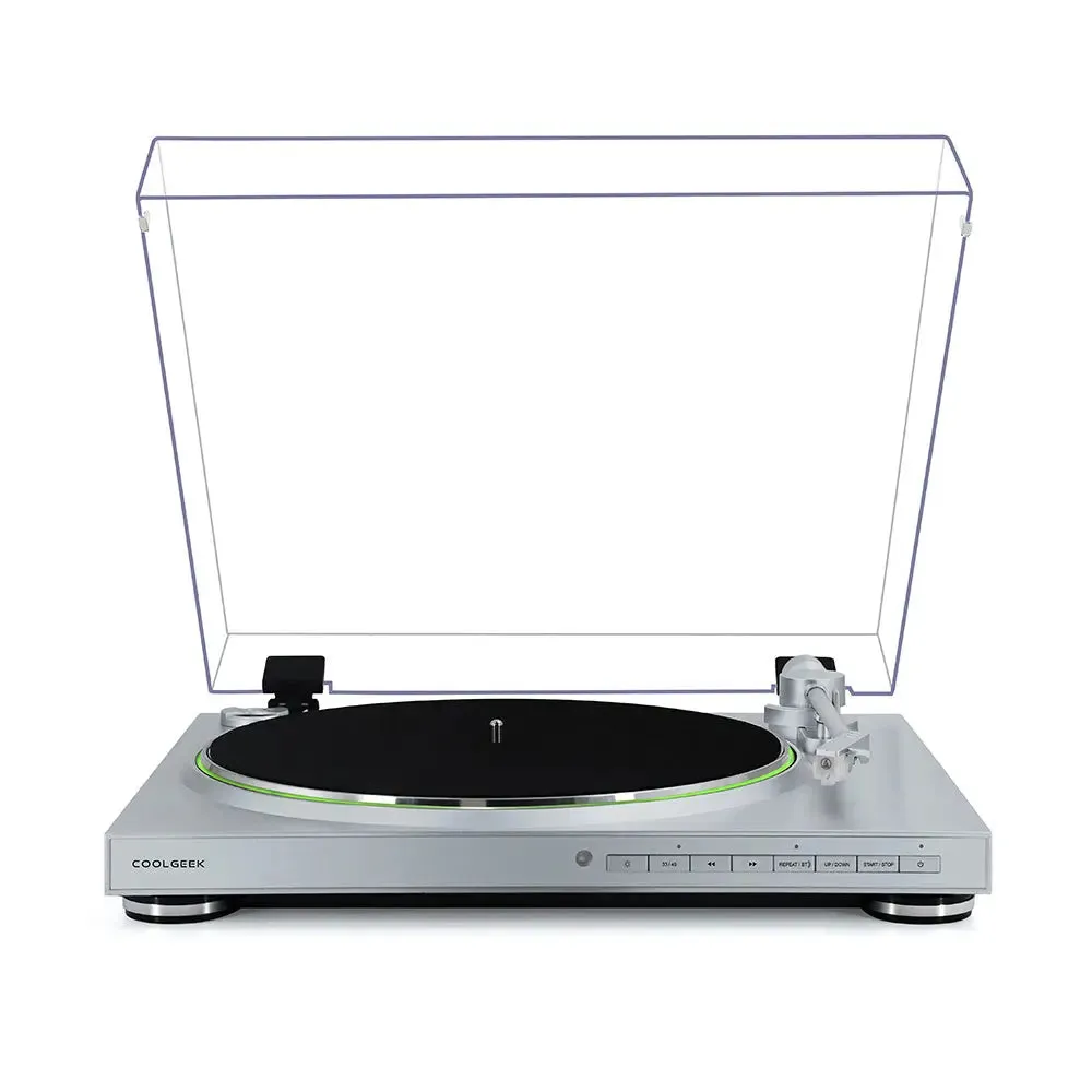 CoolGeek TS-01 skivspelare svart helautomatisk