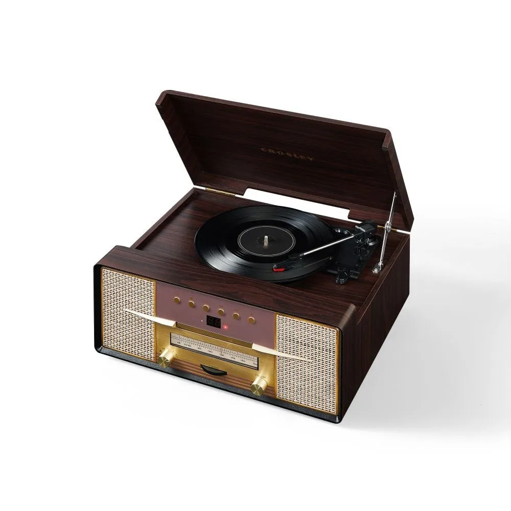 Crosley Rhapsody 7-i-1 skivspelare mahogny CD