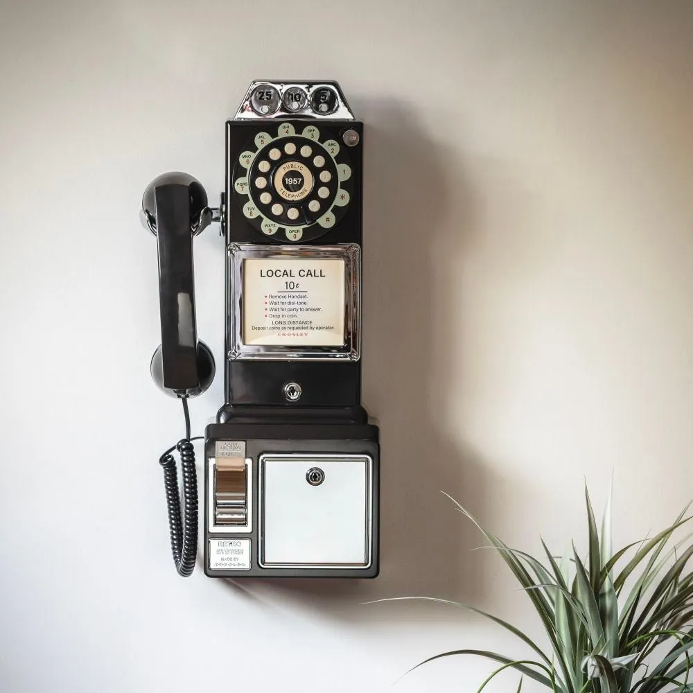 Crosley 1950s Payphone telefon sparbössa röd