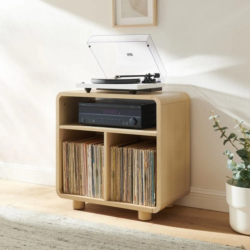 Crosley Zoe skivspelarbord ask vinylförvaring