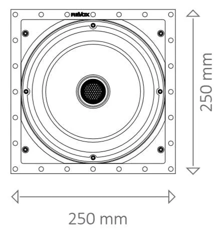 Revox Inwall I82 inbyggnadshögtalare vit infälld