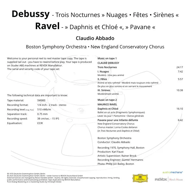 Revox Abbado Debussy Ravel masterband Standard Master CCIR