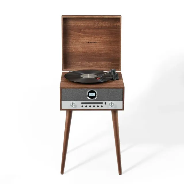 Crosley Nash 7-i-1 skivspelare valnöt multimedia