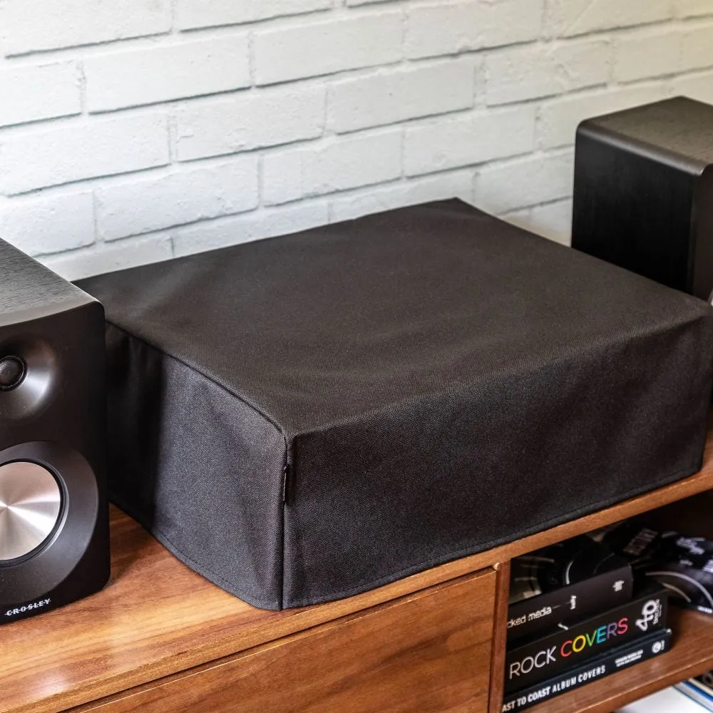 Crosley dammkåpa tyg svart skivspelare