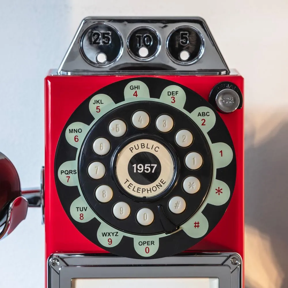 Crosley 1950s Payphone retro telefon sparbössa
