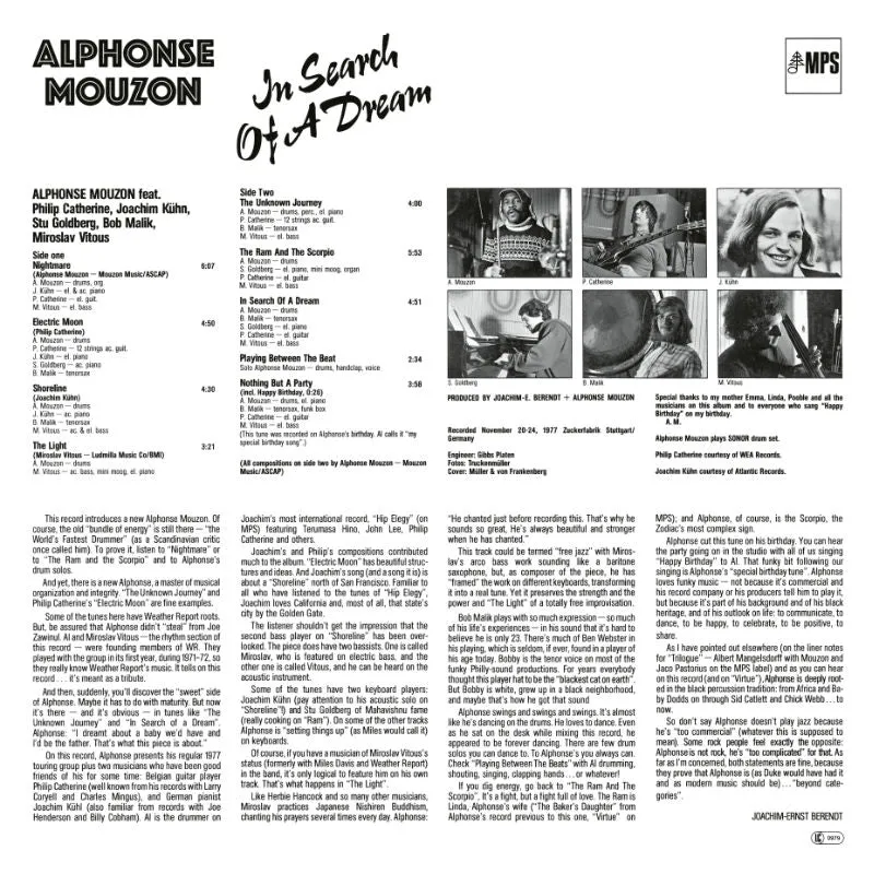 Revox Alphonse Mouzon In Search masterband studio