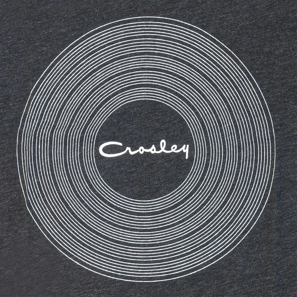 Crosley Vinyl Grooves t-shirt svart tri-blend