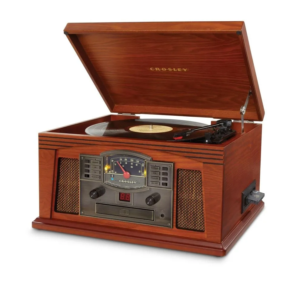 Crosley Lancaster 8-i-1 skivspelare paprika CD Bluetooth