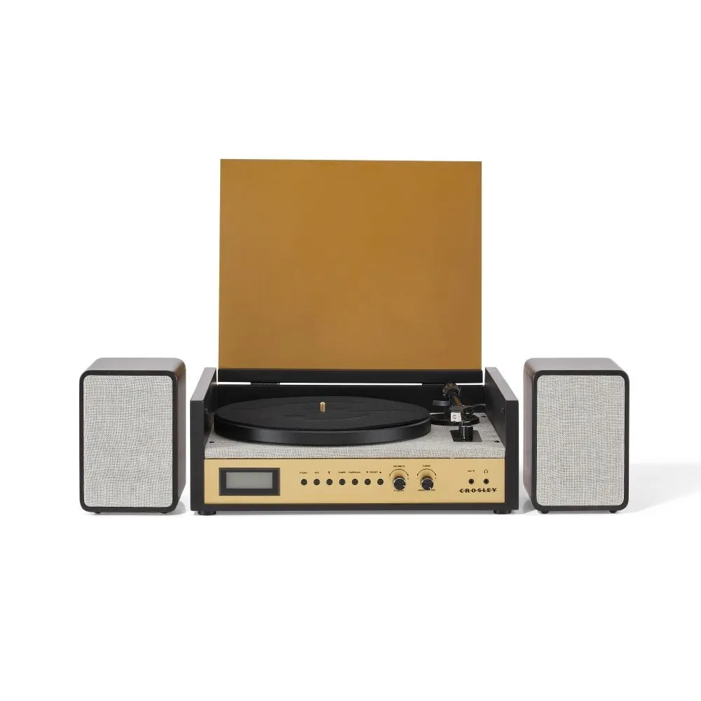 Crosley Coda CR7017B-BK skivspelare svart högtalare