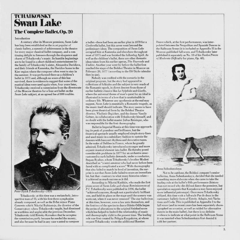 Revox Tchaikovsky Swan Lake masterband Studio Master