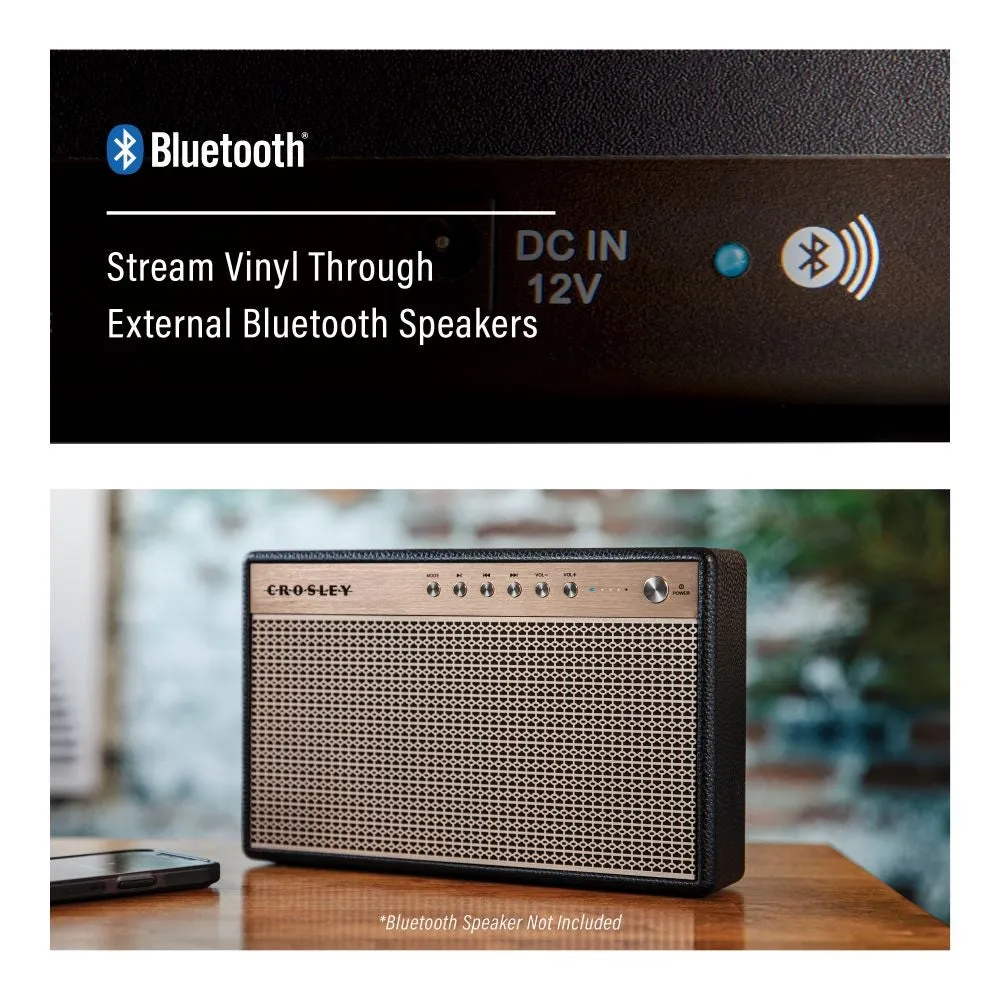 Crosley C6 skivspelare vit remdrift bluetooth