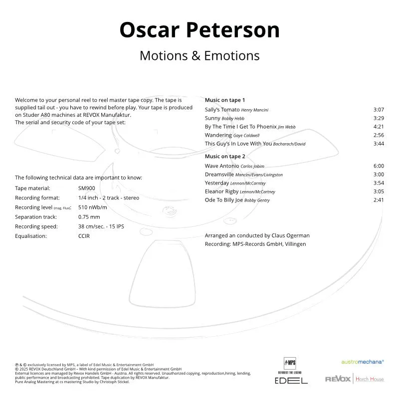 Revox Motions & Emotions masterband Standard Master
