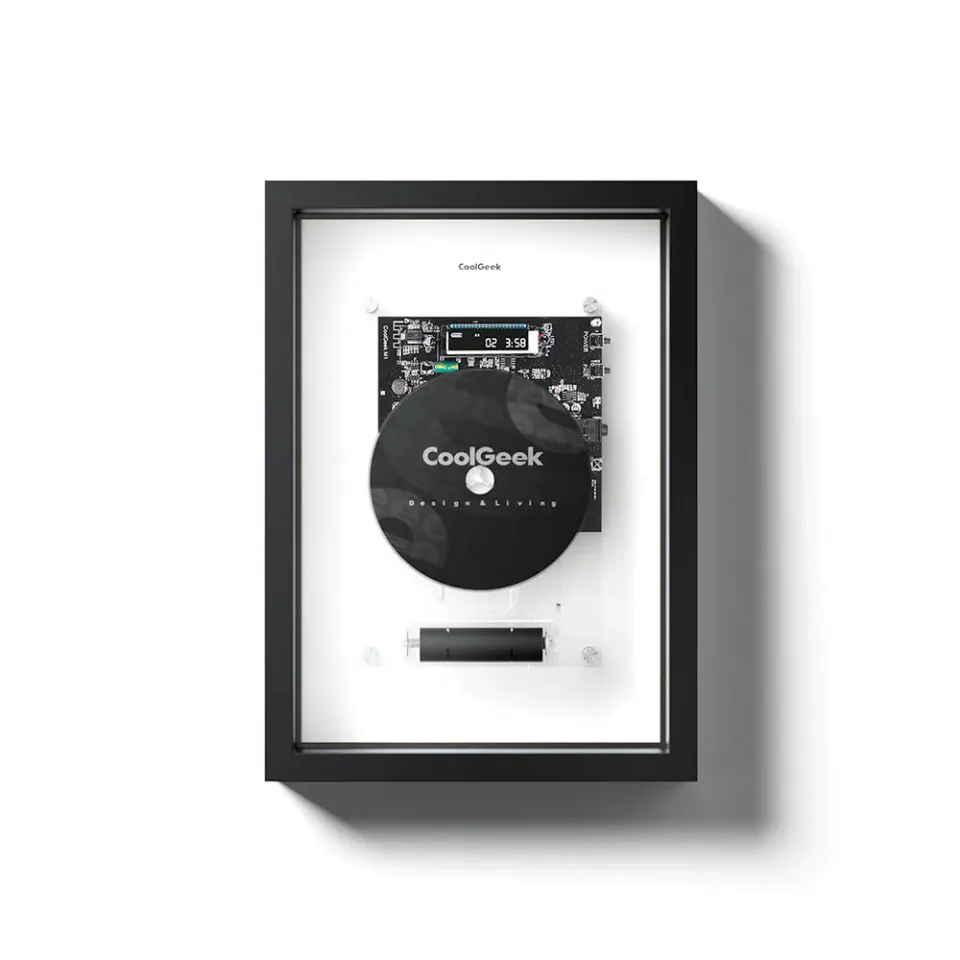 CoolGeek M1 cd-spelare tavelram svart Bluetooth