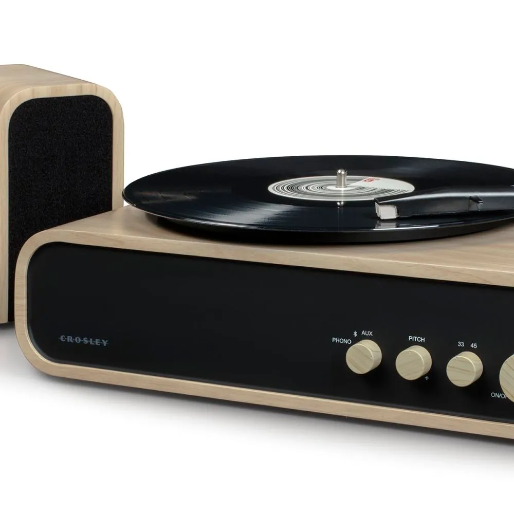 Crosley Gig skivspelare med högtalare natur bluetooth