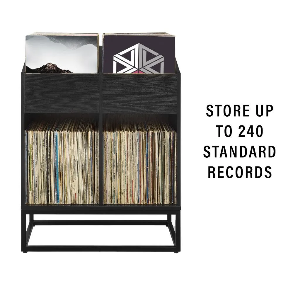 Crosley Enzo skivställ medium svart vinylförvaring
