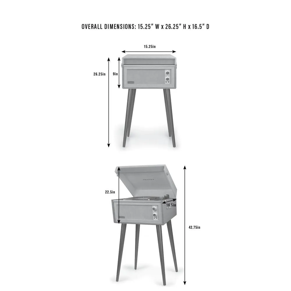 Crosley Dansette Bermuda skivspelare röd bluetooth