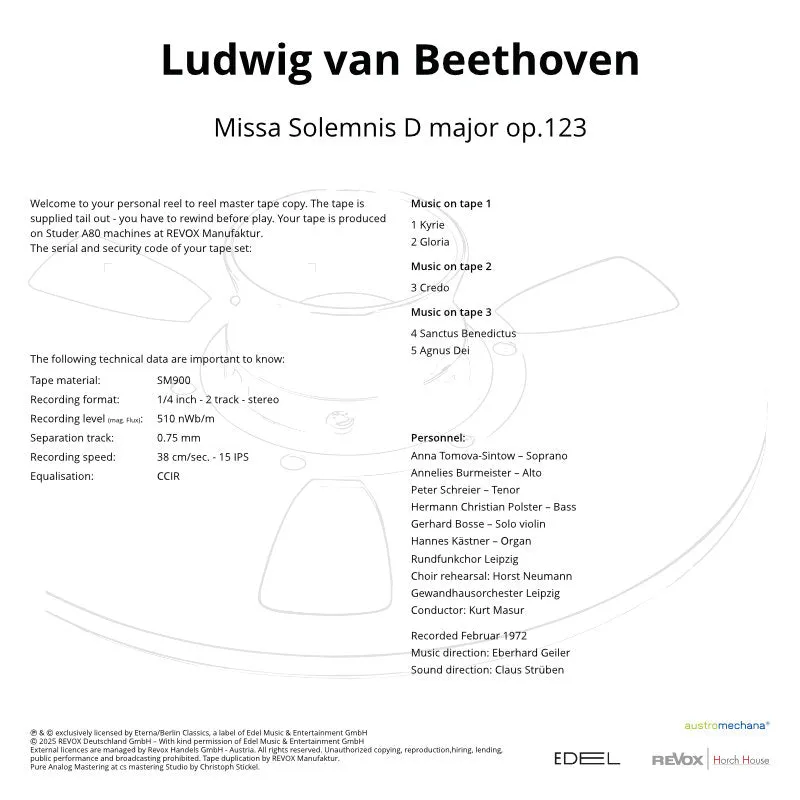 Beethoven Missa Solemnis Masur masterband kör