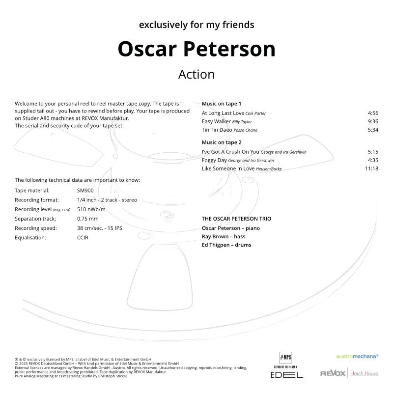 Revox Action Oscar Peterson masterband standard master CCIR