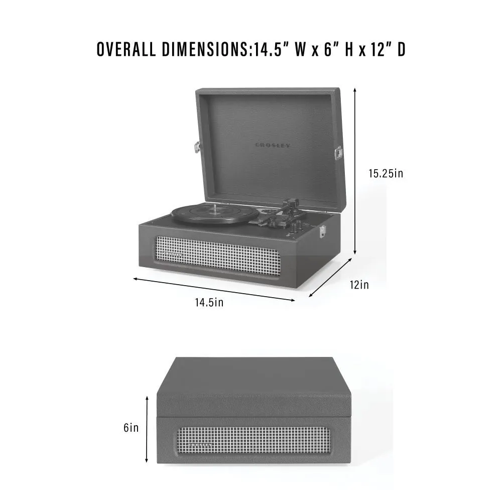 Crosley Voyager skivspelare svart bluetooth 3 varvtal