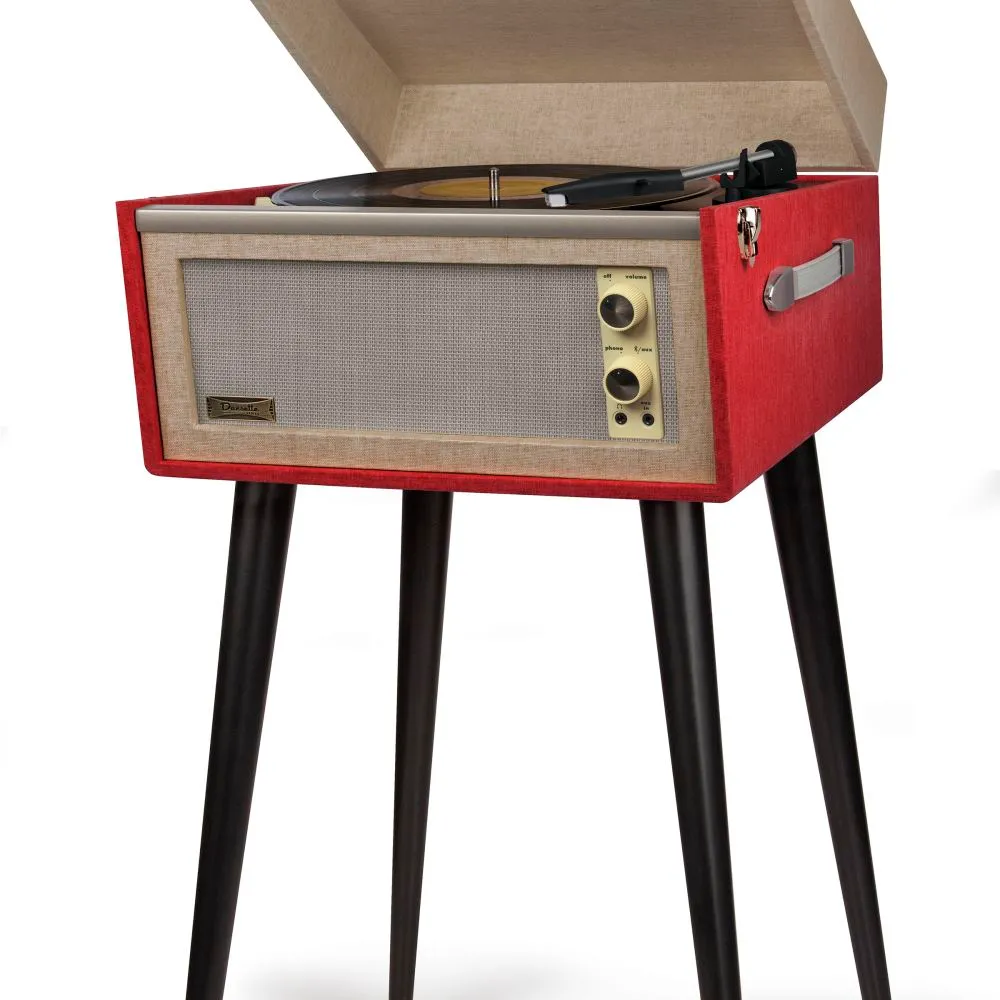 Crosley Dansette Bermuda skivspelare röd bluetooth