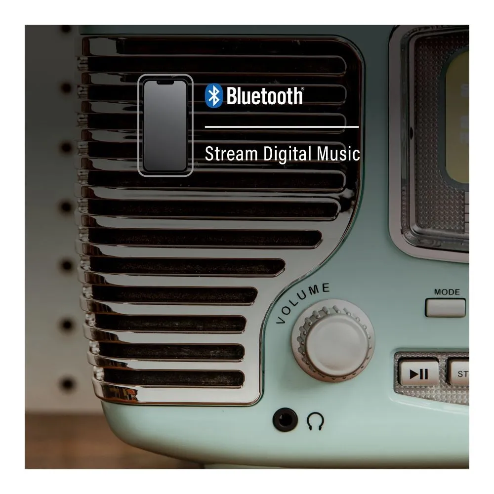 Crosley Corsair radio CD-spelare aqua blue bluetooth