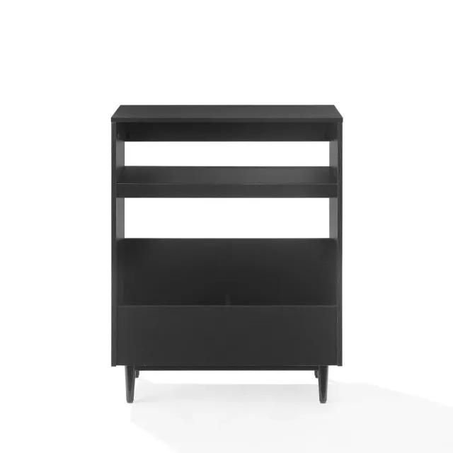 Crosley Liam skivspelarbänk valnöt svart bläddring