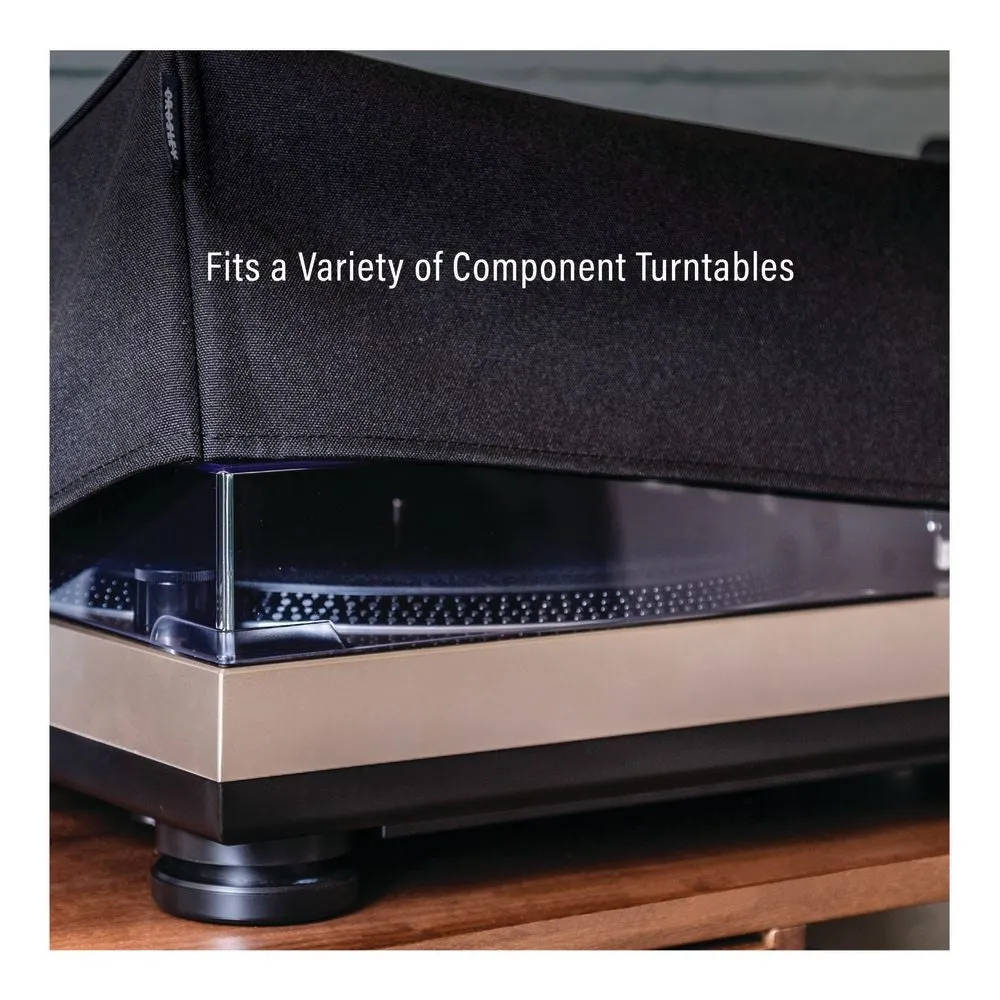 Crosley dammkåpa tyg svart skivspelare