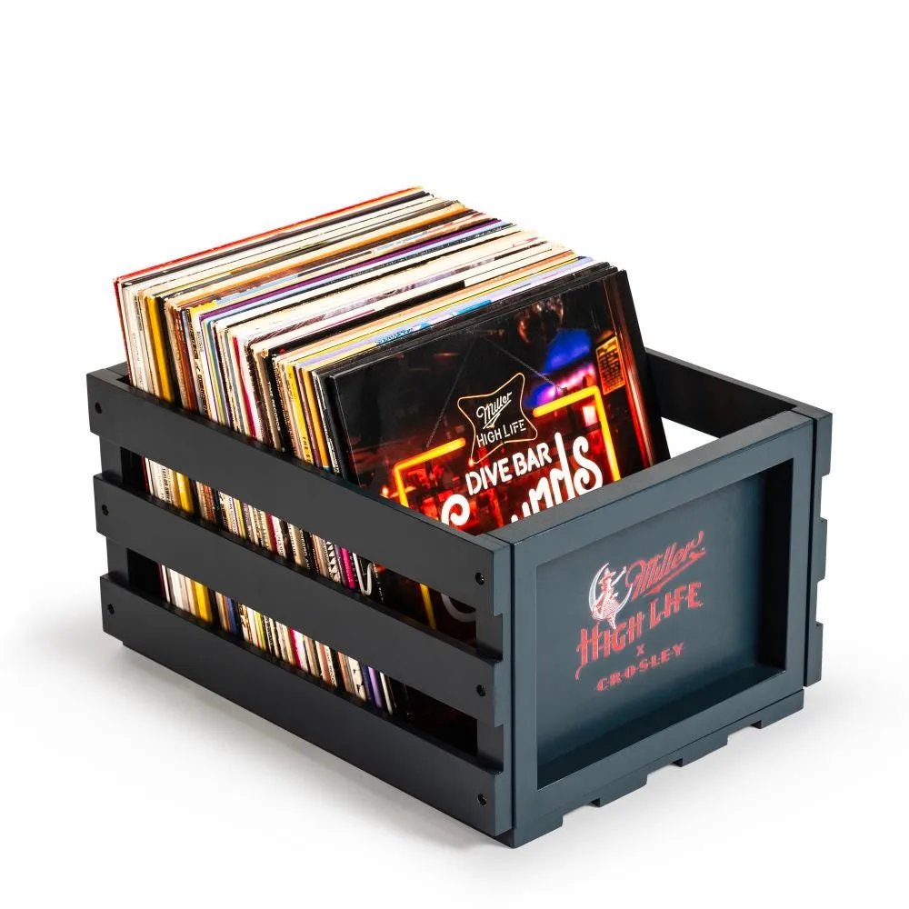 Crosley Miller vinylback marinblå trä