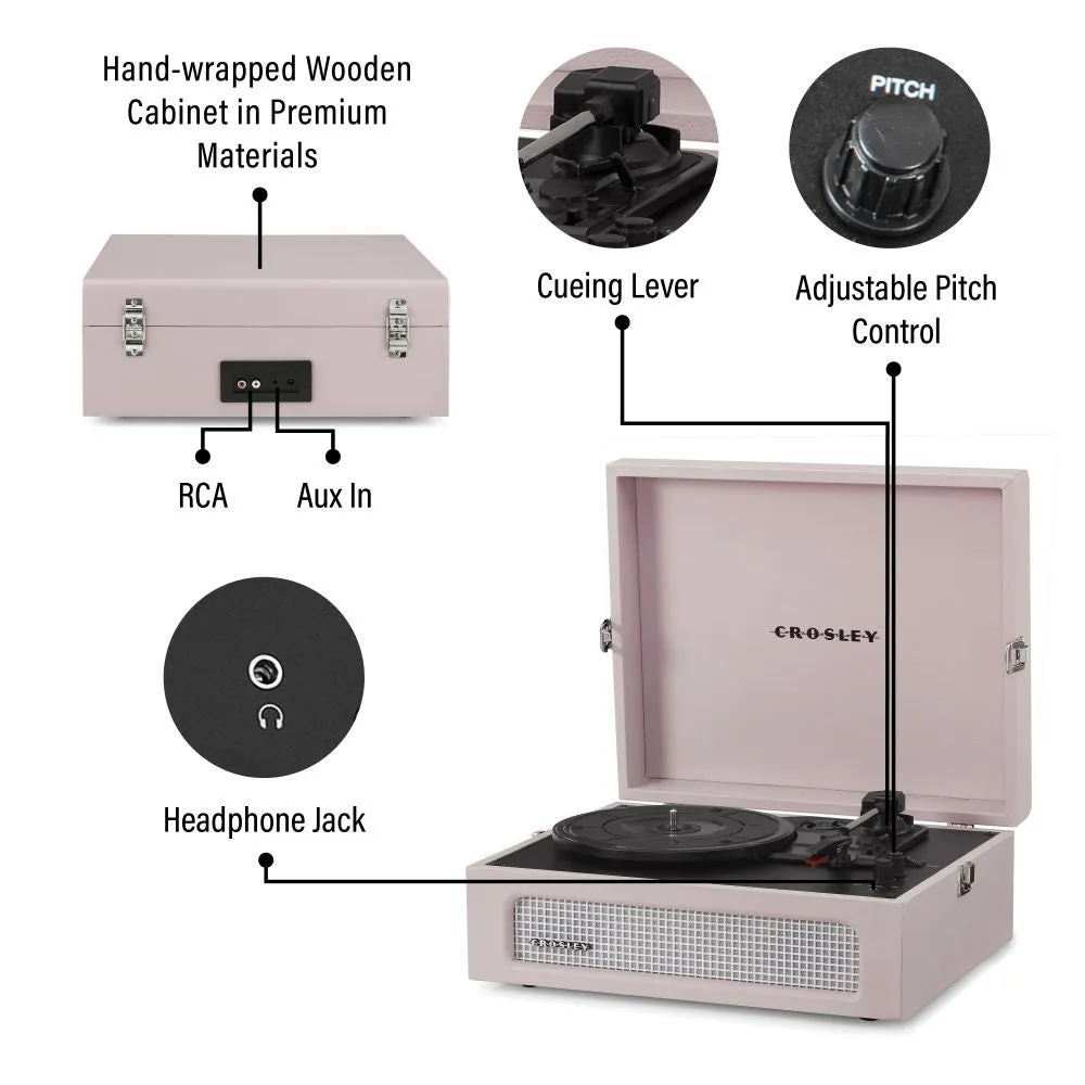 Crosley Voyager skivspelare svart bluetooth 3 varvtal