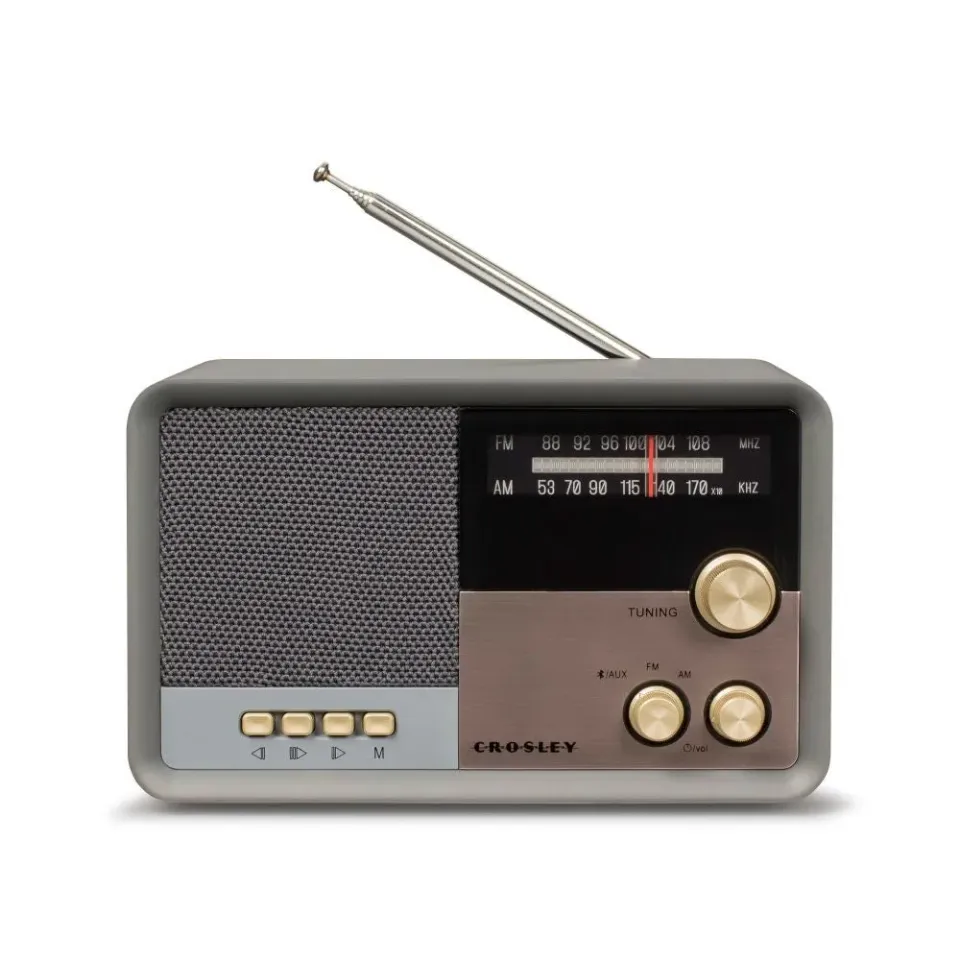 Crosley Tribute radio charcoal AM/FM bluetooth hörlur