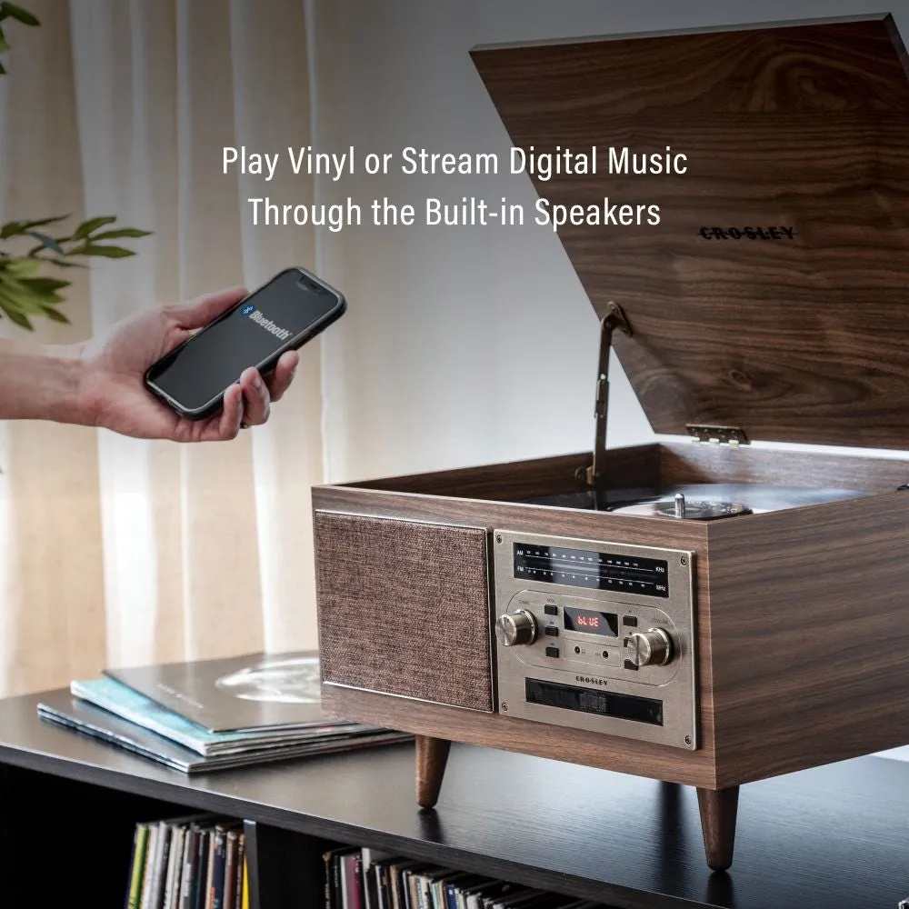 Crosley Serenade 8-i-1 skivspelare valnöt