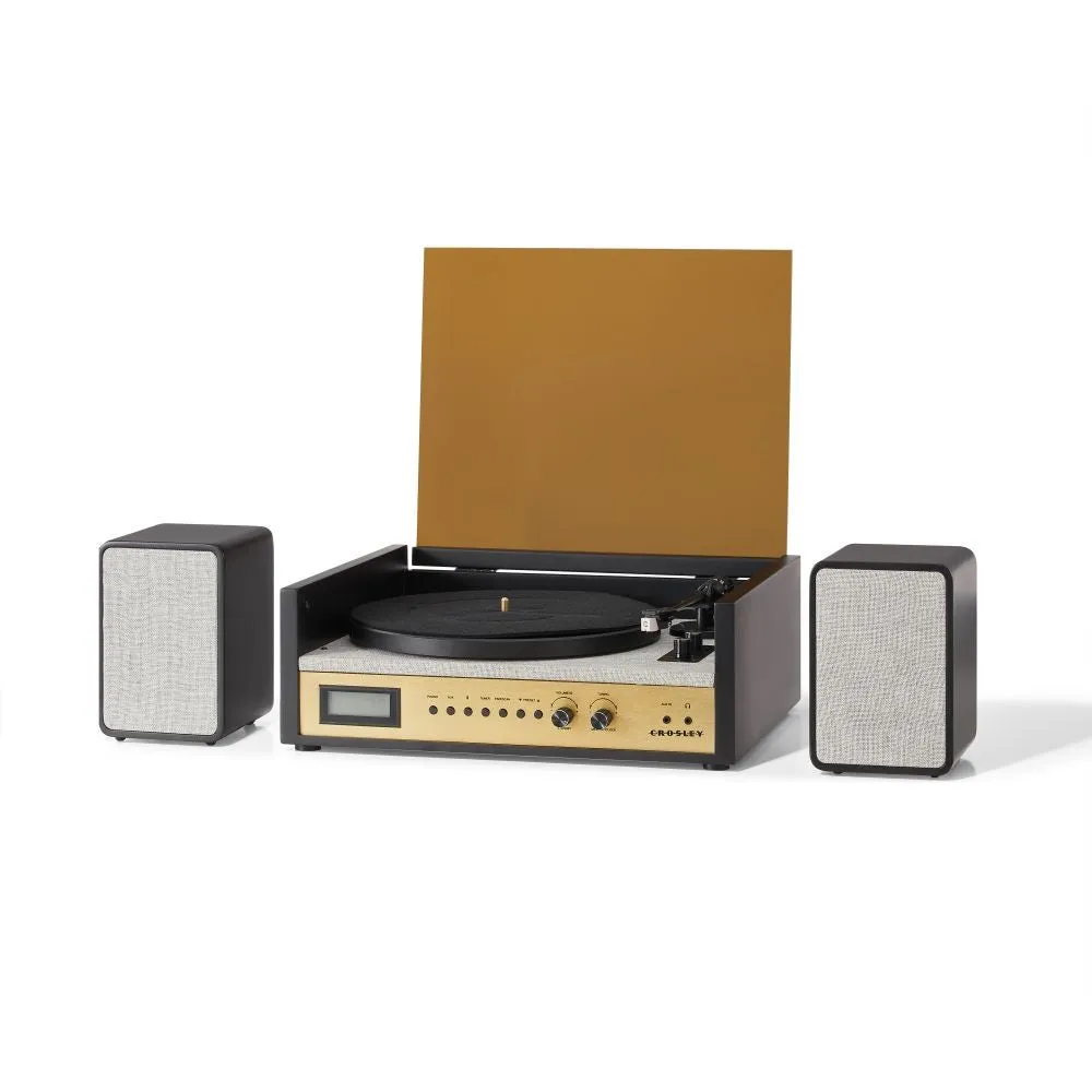 Crosley Coda CR7017B-BK skivspelare svart högtalare