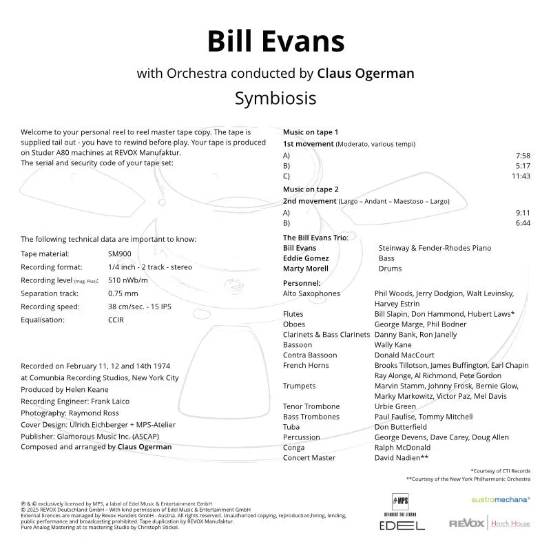 Revox Bill Evans Symbiosis masterband Standard Master CCIR