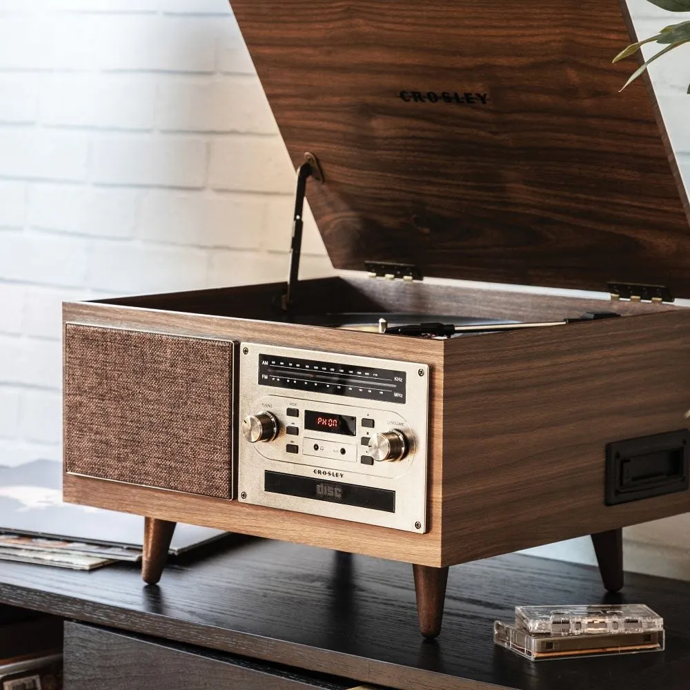 Crosley Serenade 8-i-1 skivspelare valnöt