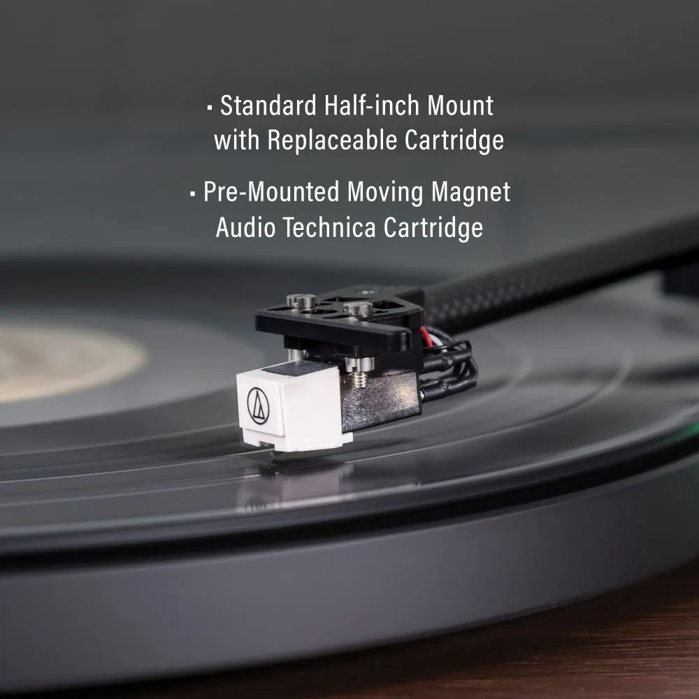 Crosley C65 skivspelare med högtalare valnöt