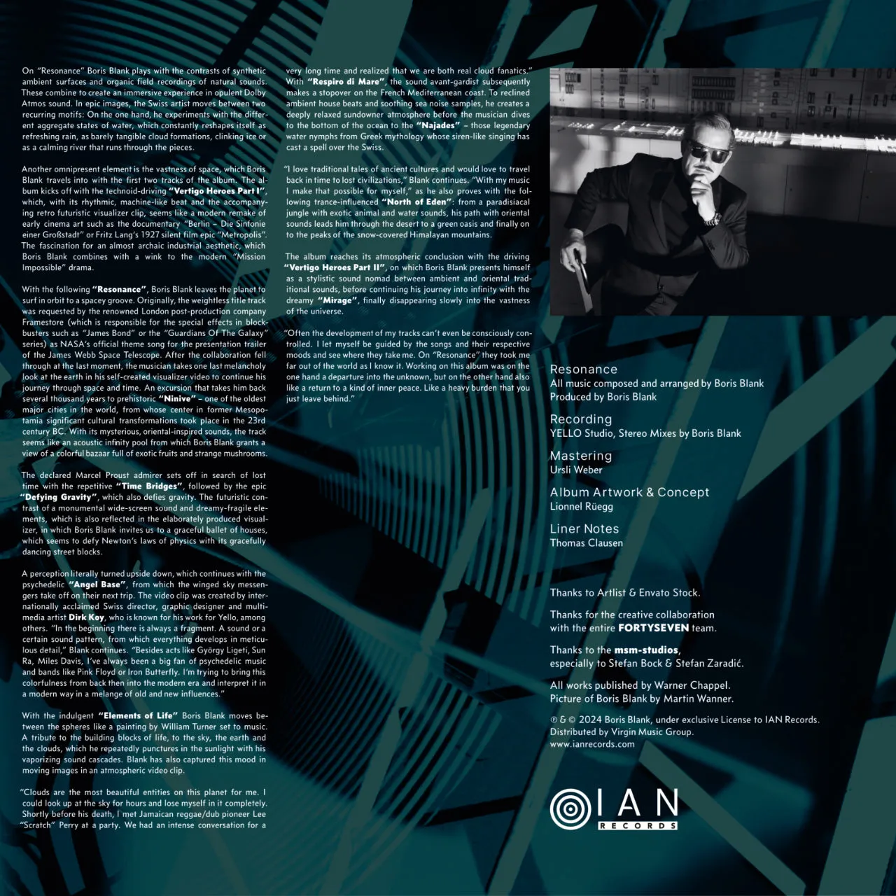 Revox Boris Blank Resonance masterband 1/4 tum