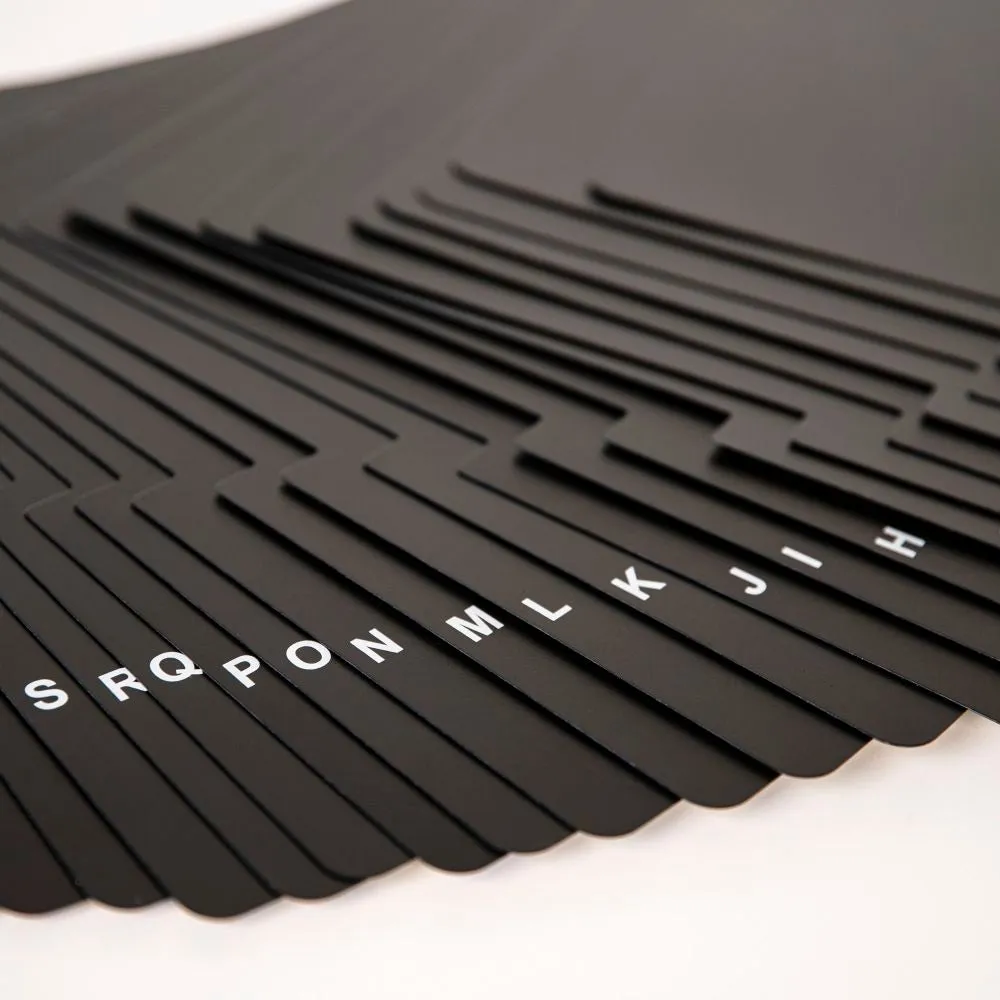 Crosley A-Z skivavdelare vinyl svart 26-pack register
