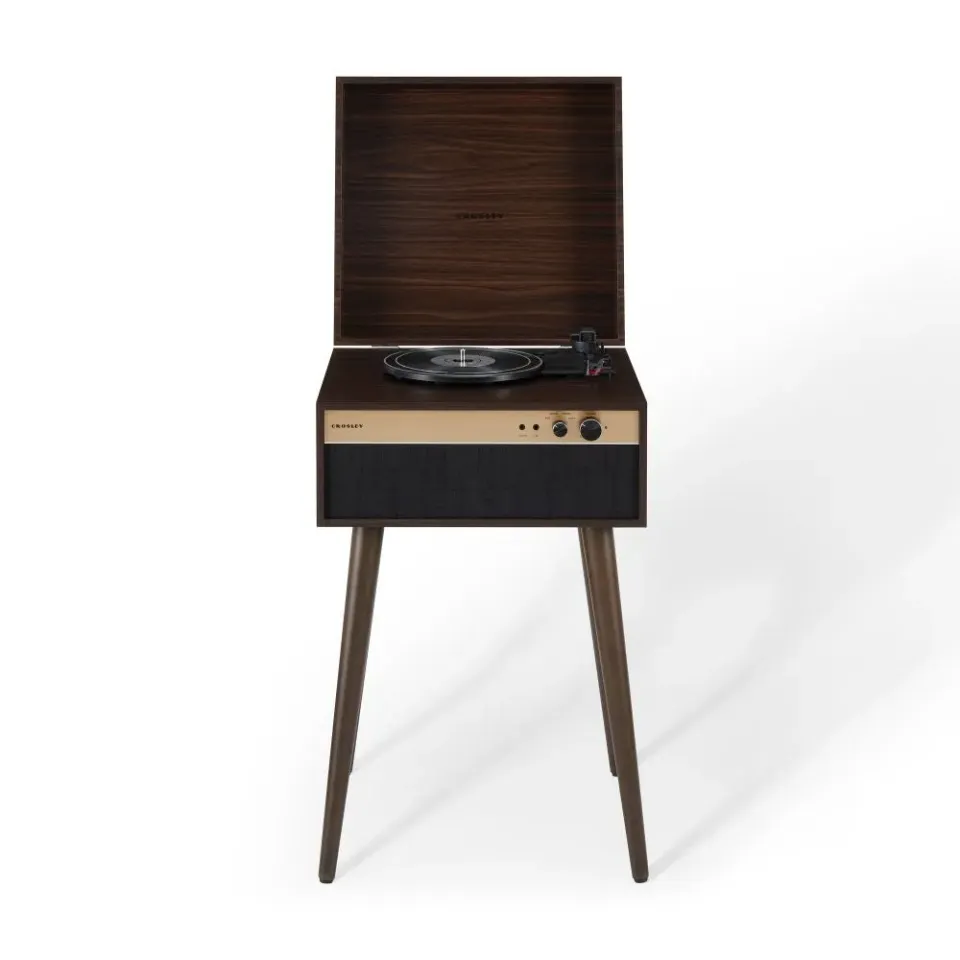 Crosley Jasper skivspelare med högtalare valnöt