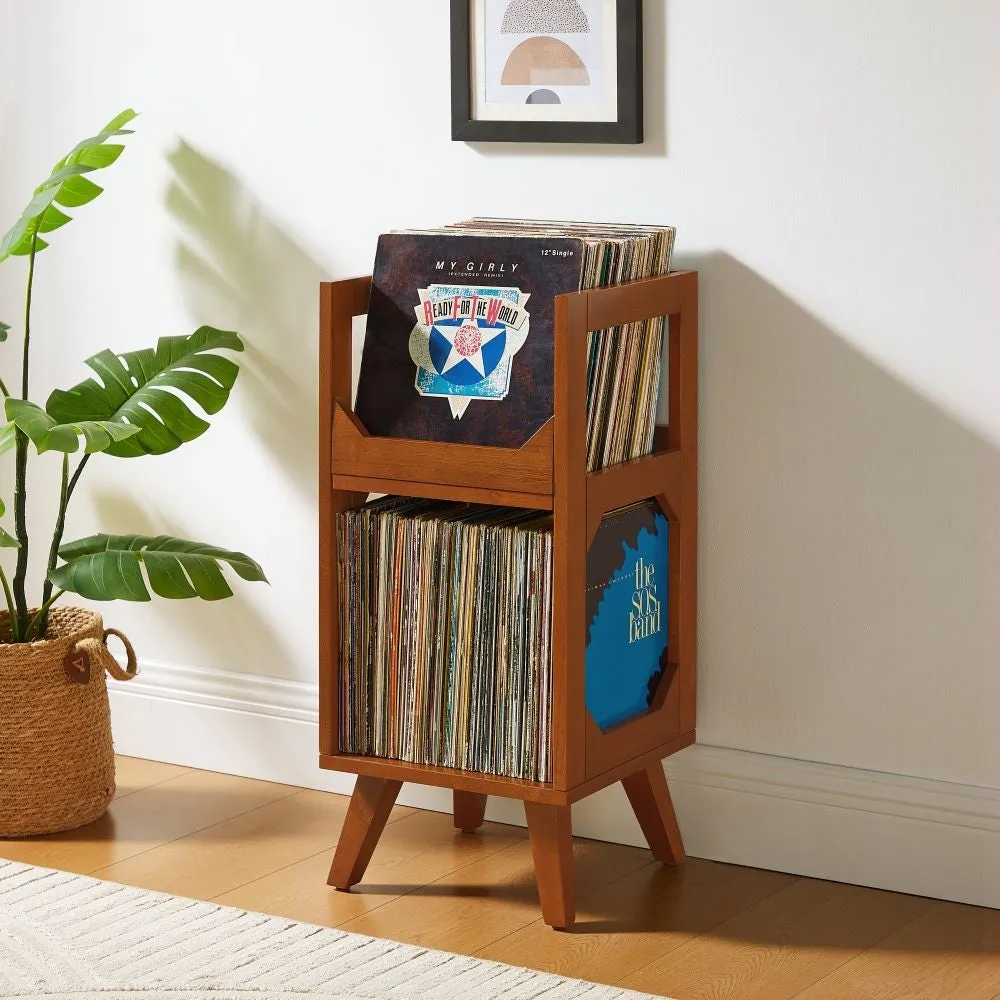 Crosley Asheville Small vinylställ valnöt trä