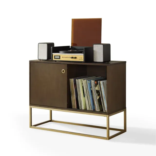 Crosley Byron mediabänk mörkbrun 75 LP