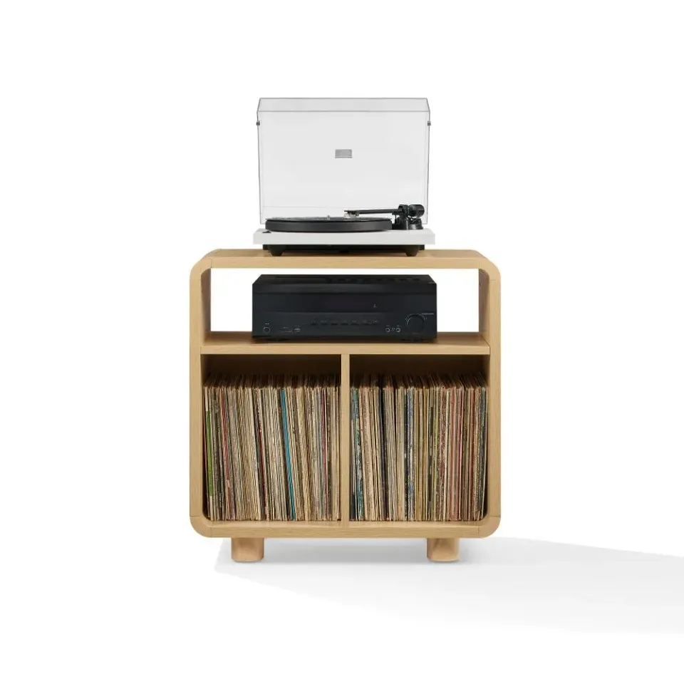 Crosley Zoe skivspelarbord ask vinylförvaring