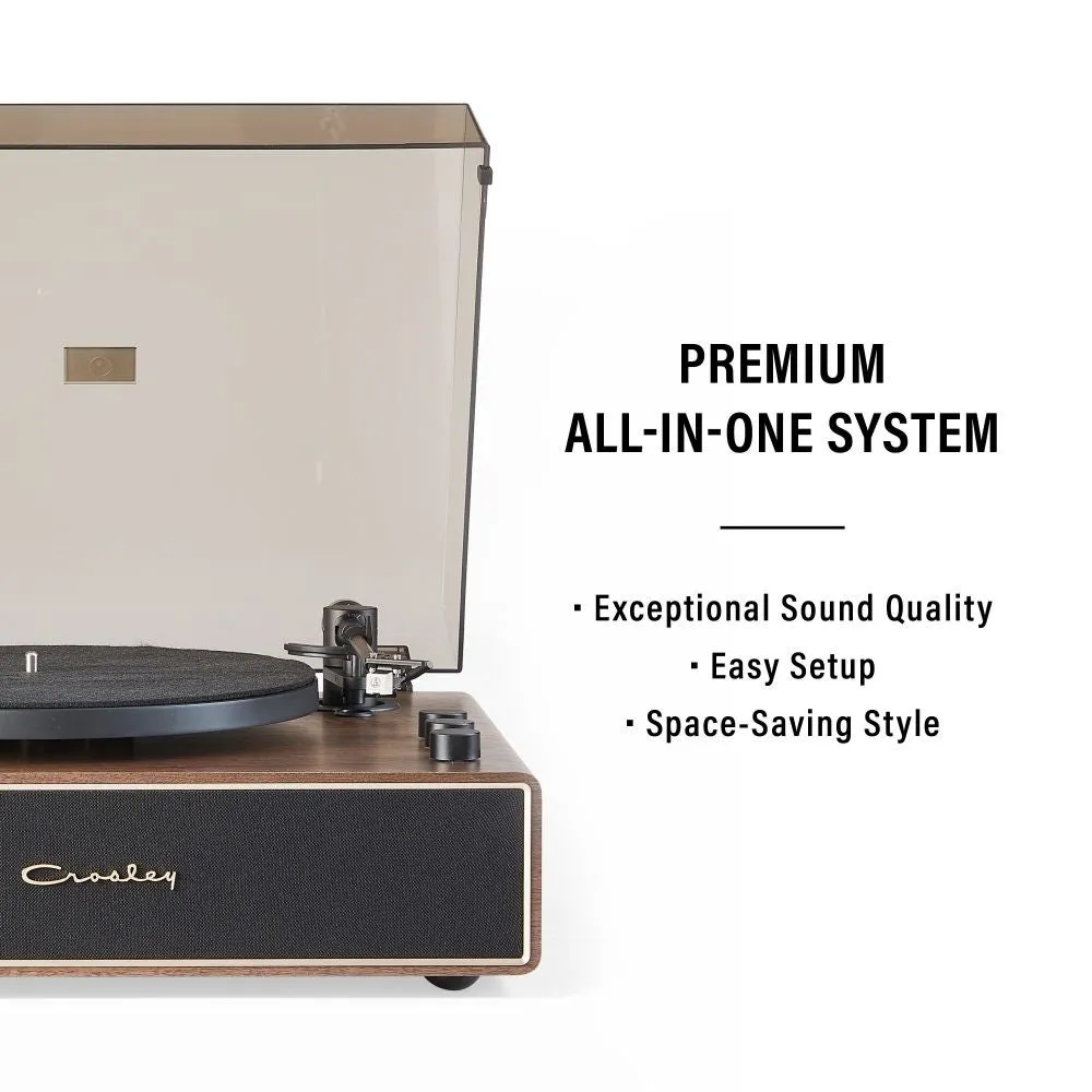 Crosley Stave skivspelare valnöt 33 1/3 varv