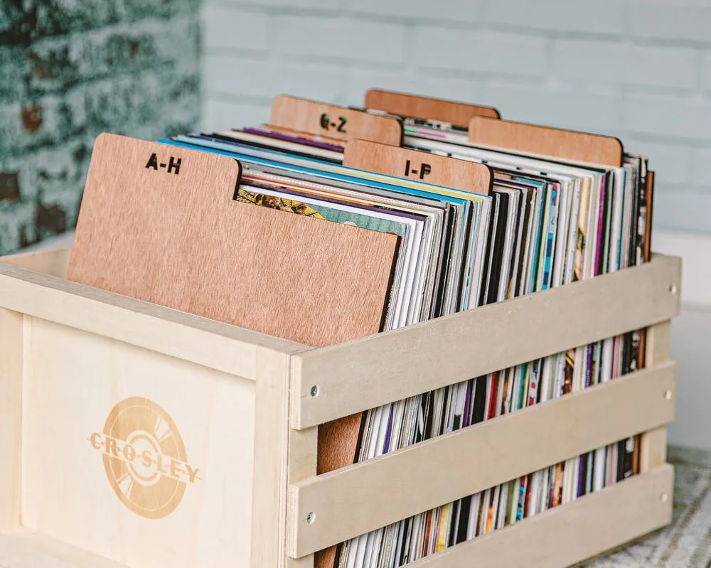 Crosley A-Z skivavdelare trä för LP natural