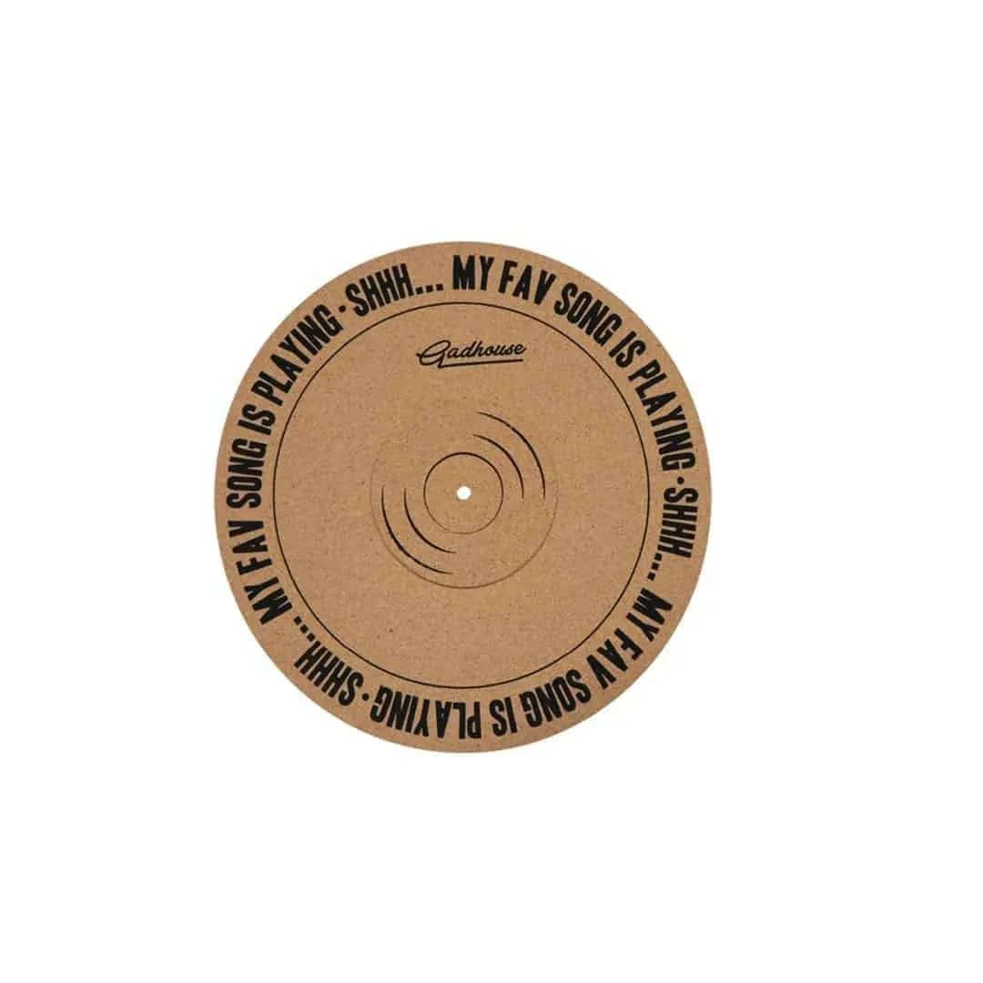 Gadhouse slipmat i kork för skivspelare