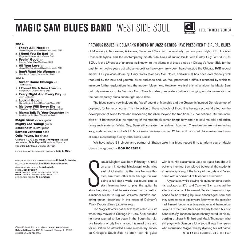 Revox Magic Sam West Side Soul masterband studio master
