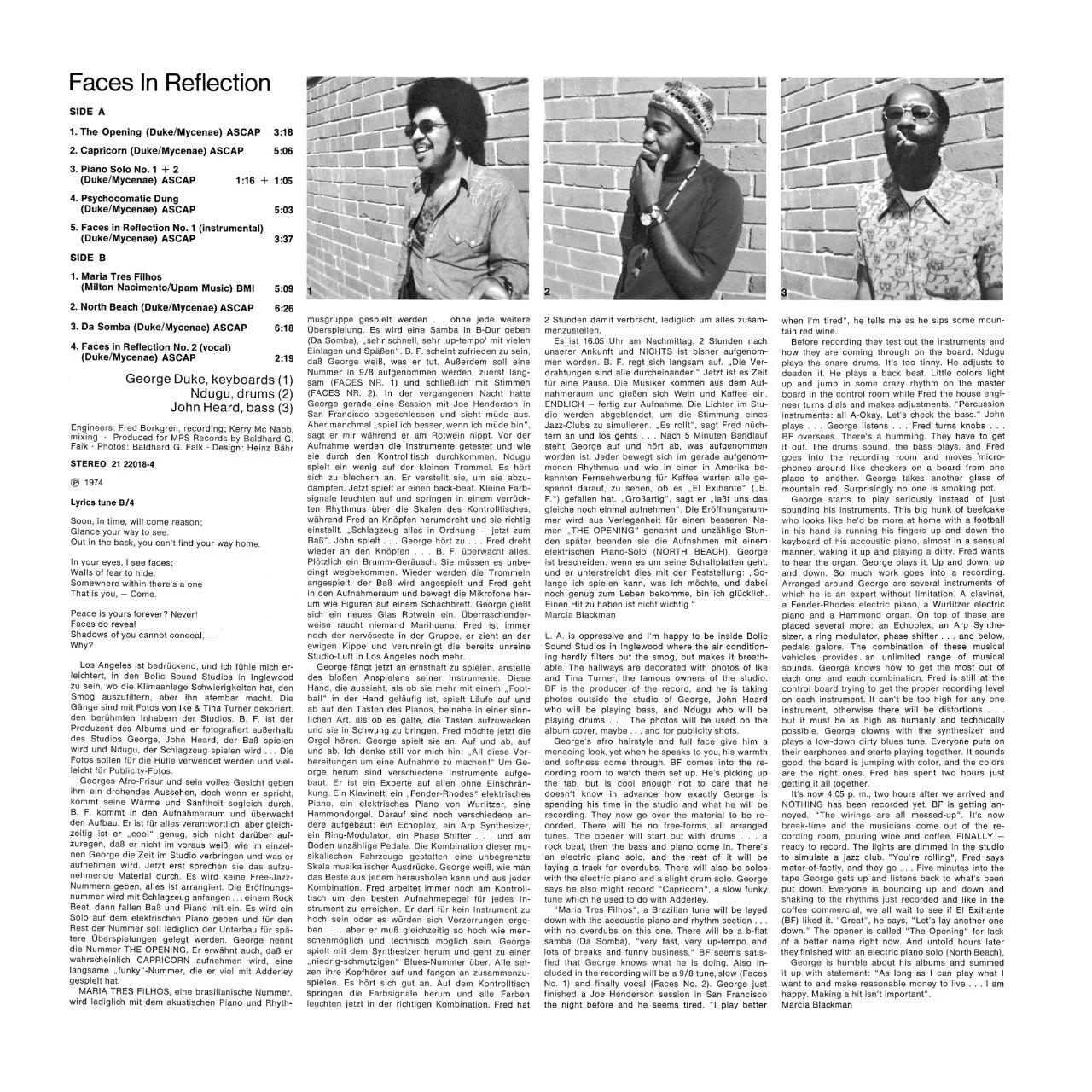Revox George Duke Faces In Reflection masterband 1/4 tum