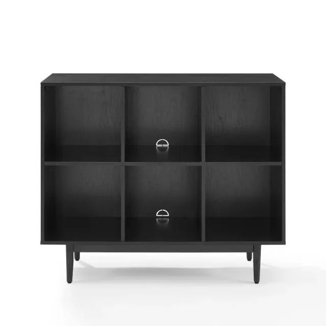 Crosley Liam 6 skivhylla valnöt 6 fack
